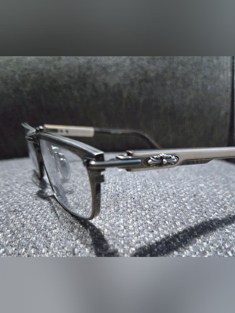 Chrome Hearts Grey Frame "You're Late" Eyeglasses